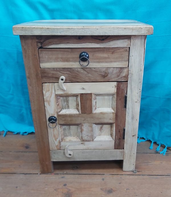 Indian Recycled Wood Bedside Cabinet