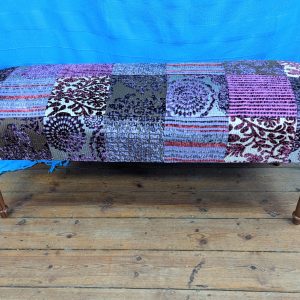 Purple Velvet Patchwork Bench